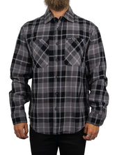 Brixton - Flanellskjorta - Vintage Wash - Svart/Beige - jhstore.se