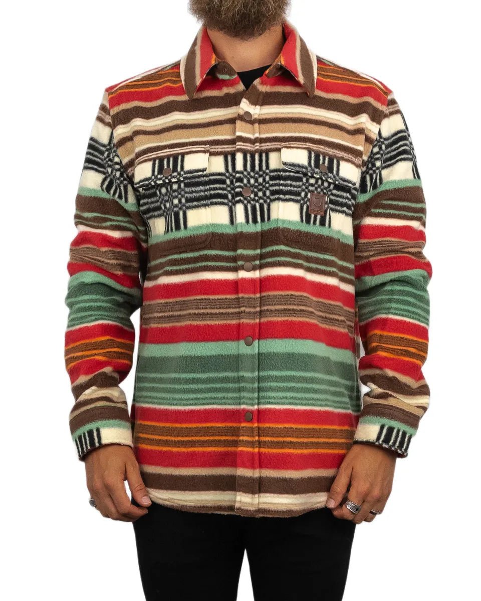 Brixton - Fleeceskjorta - Arctic Bowery - Multifärgad Orange - jhstore.se