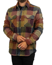 Brixton - Fleeceskjorta Rutig - Arctic Bowery - Koppar - jhstore.se