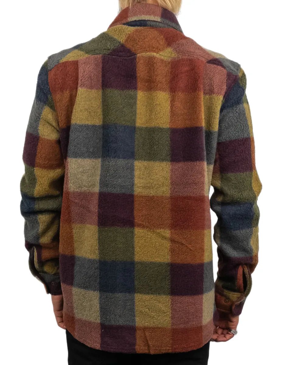 Brixton - Fleeceskjorta Rutig - Arctic Bowery - Koppar - jhstore.se