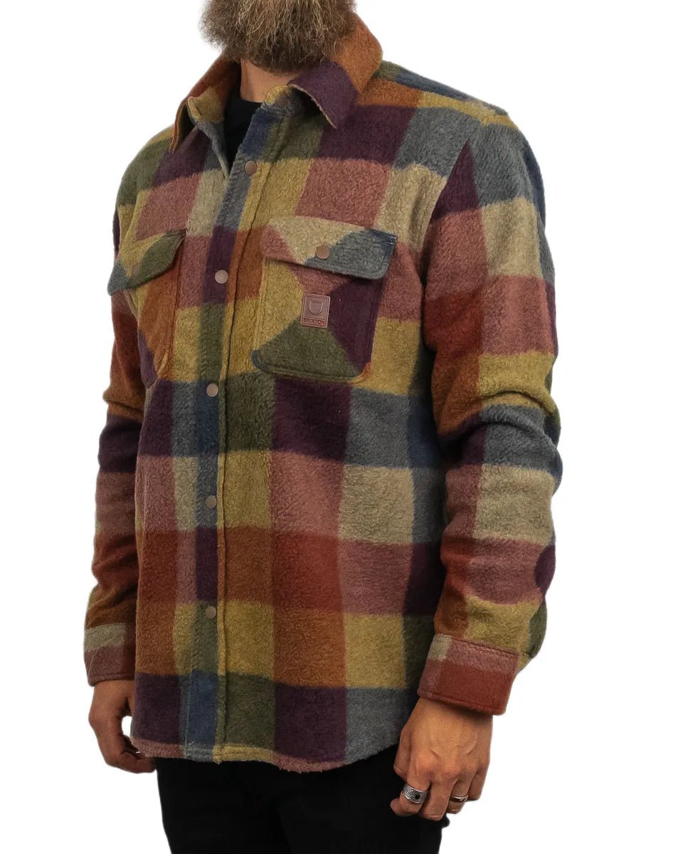 Brixton - Fleeceskjorta Rutig - Arctic Bowery - Koppar - jhstore.se