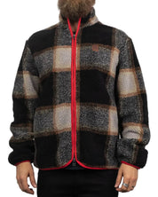 Brixton - Fleeceströja rutig - Buffalo Plaid Sherpa - Svart - jhstore.se