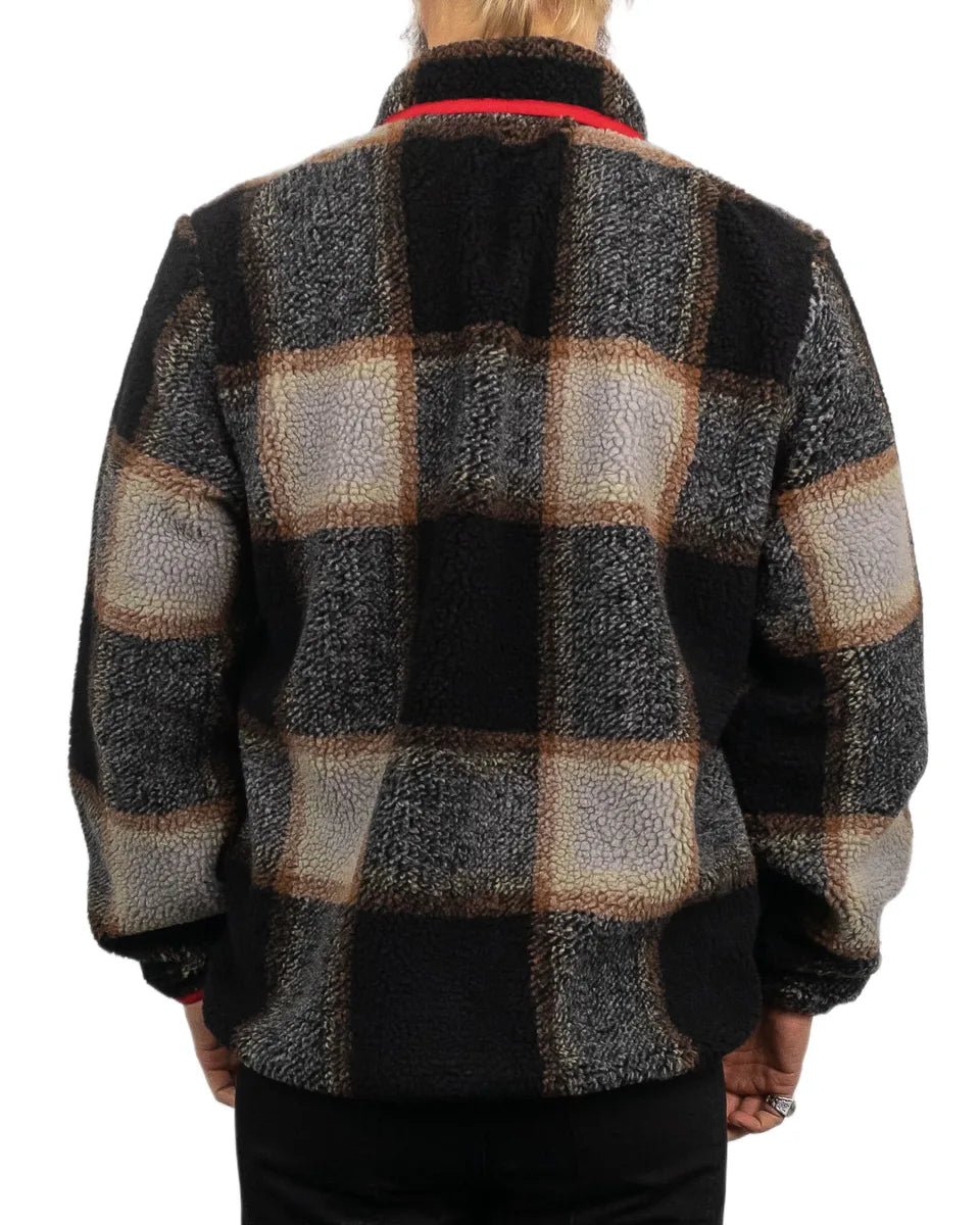 Brixton - Fleeceströja rutig - Buffalo Plaid Sherpa - Svart - jhstore.se
