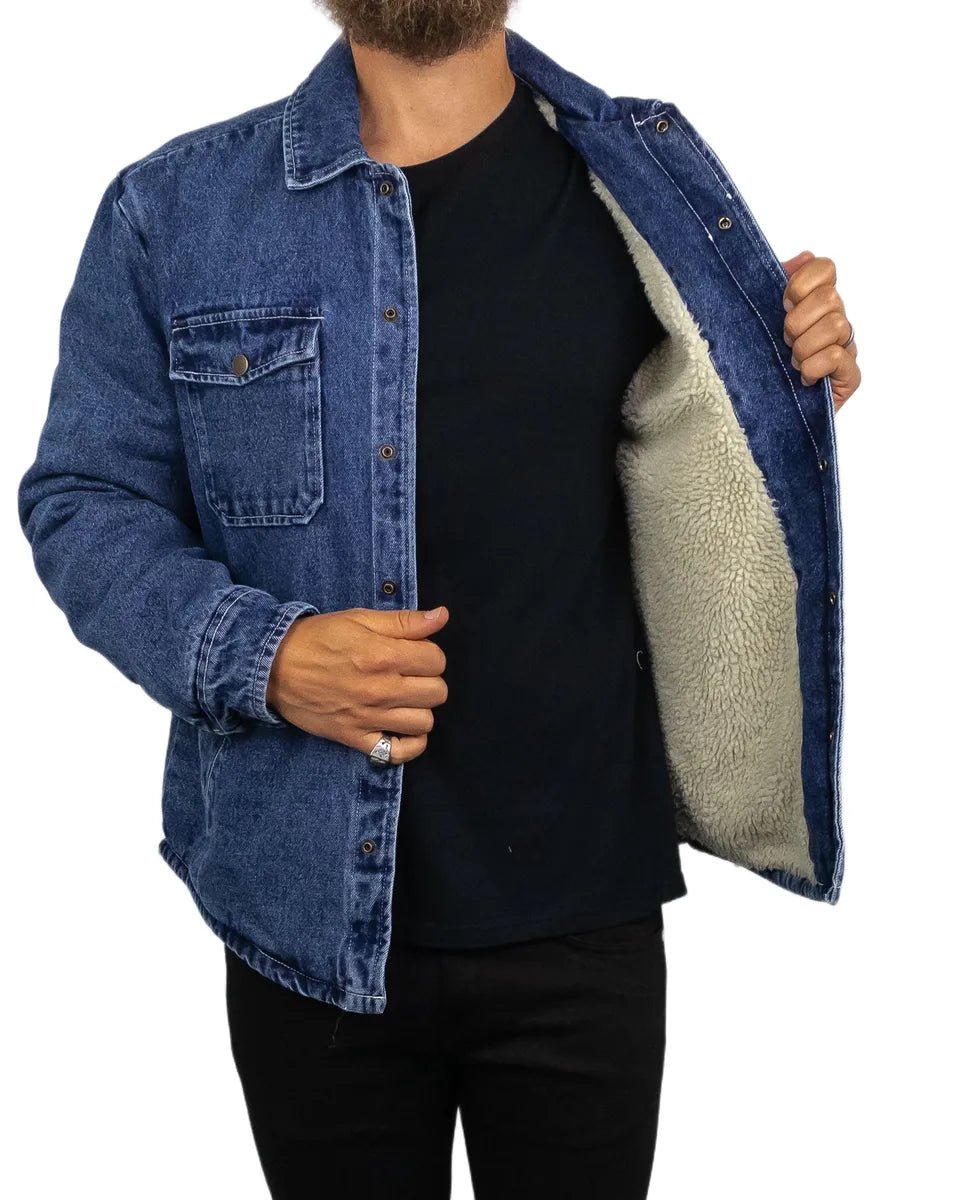 Brixton - Fodrad Jeansjacka - Durham - Blå - jhstore.se