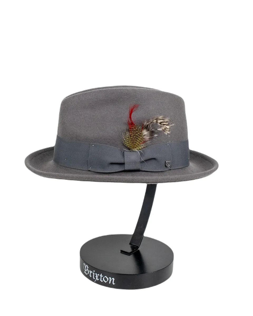 Brixton - Hatt - Jones Fedora - Grå - jhstore.se