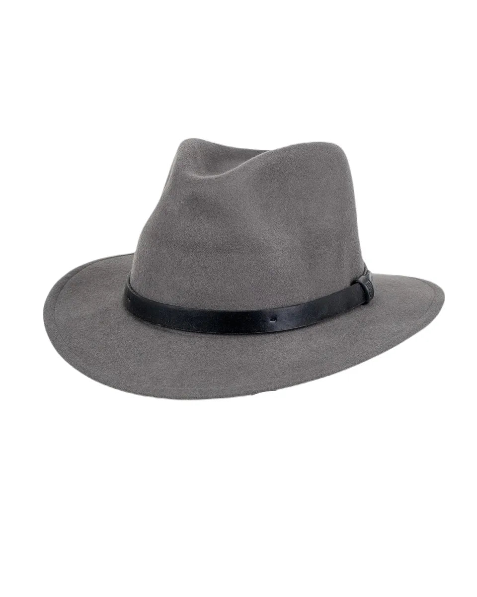Brixton - Hatt - Messer Fedora - Grå - jhstore.se
