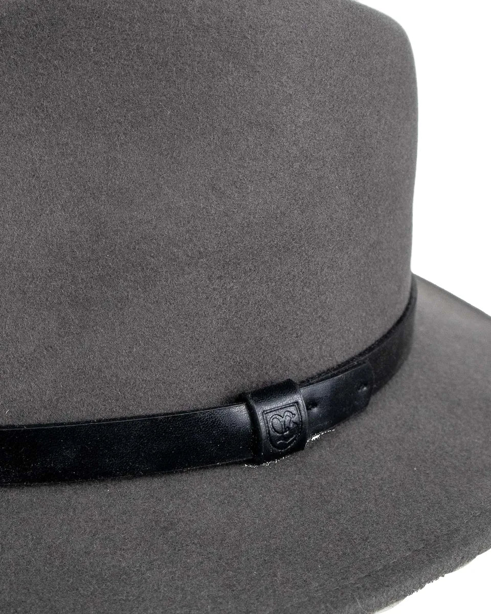 Brixton - Hatt - Messer Fedora - Grå - jhstore.se