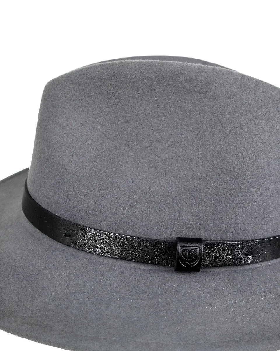 Brixton - Hatt - Messer Fedora - Ljusgrå - jhstore.se