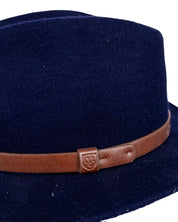 Brixton - Hatt - Messer Fedora - Navyblå - jhstore.se