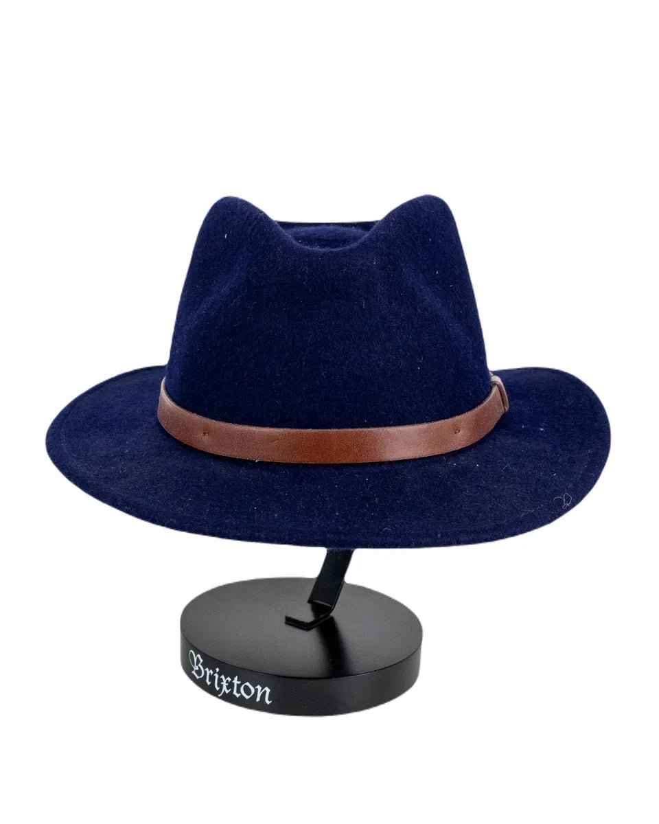 Brixton - Hatt - Messer Fedora - Navyblå - jhstore.se
