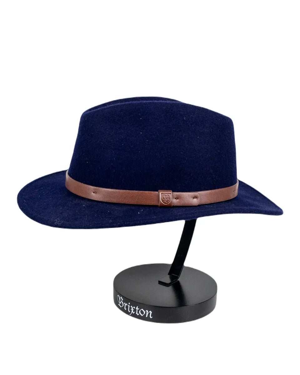 Brixton - Hatt - Messer Fedora - Navyblå - jhstore.se