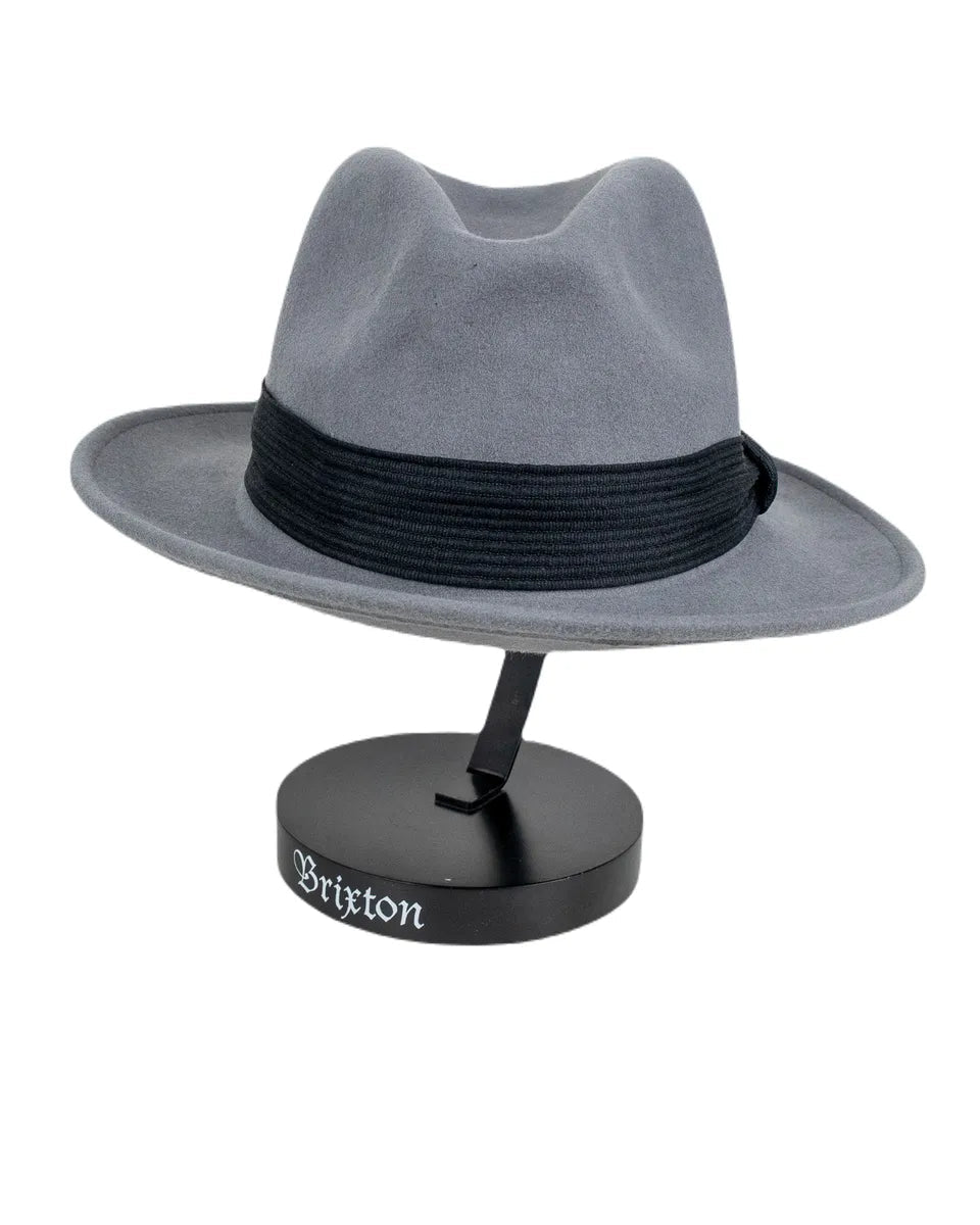 Brixton - Hatt - Nelson Fedora - Ljusgrå - jhstore.se