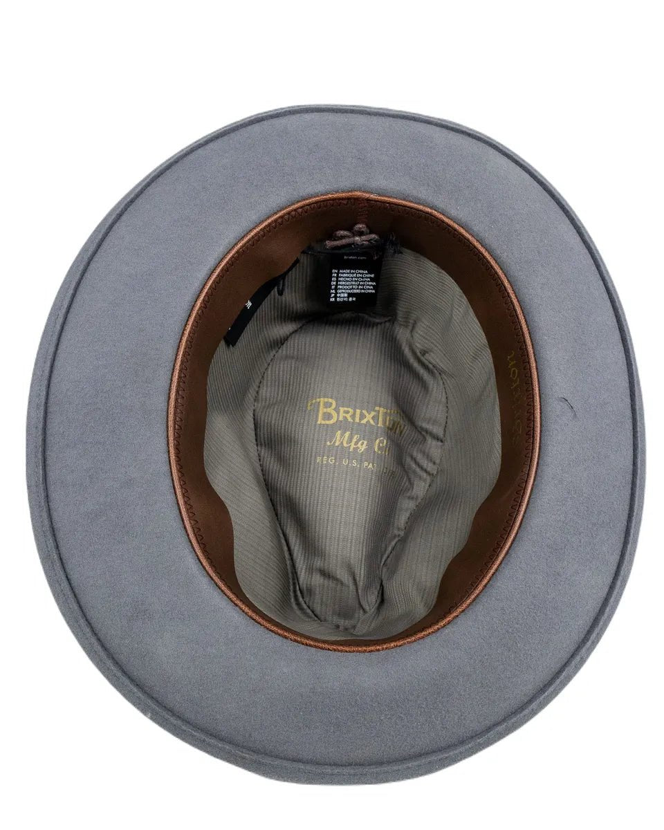 Brixton - Hatt - Nelson Fedora - Ljusgrå - jhstore.se