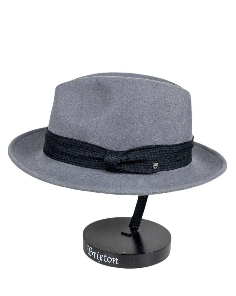 Brixton - Hatt - Nelson Fedora - Ljusgrå - jhstore.se