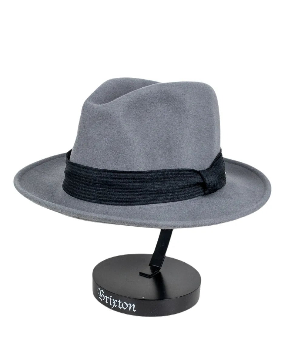 Brixton - Hatt - Nelson Fedora - Ljusgrå - jhstore.se