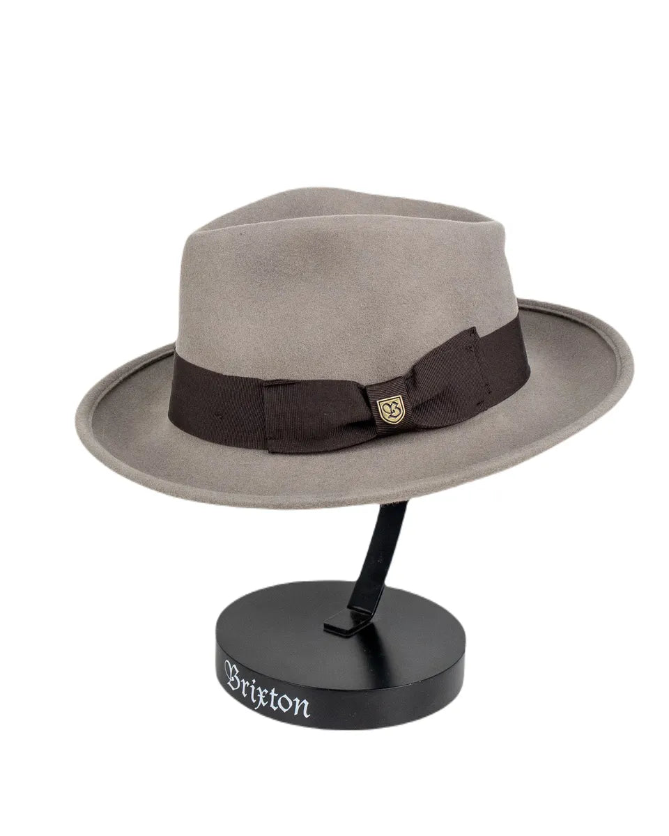 Brixton - Hatt - Swindel Fedora - Ljusgrå - jhstore.se