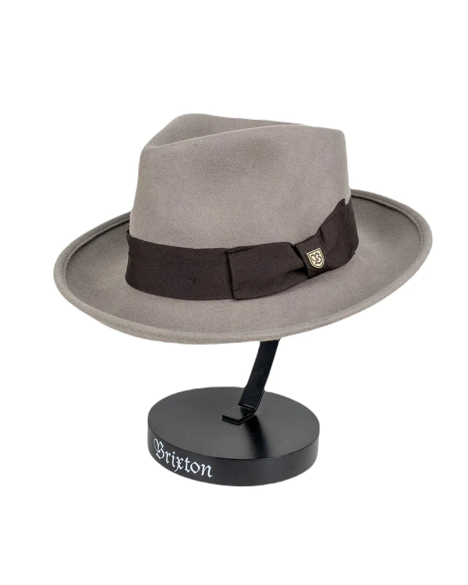 Brixton - Hatt - Swindel Fedora - Ljusgrå - jhstore.se
