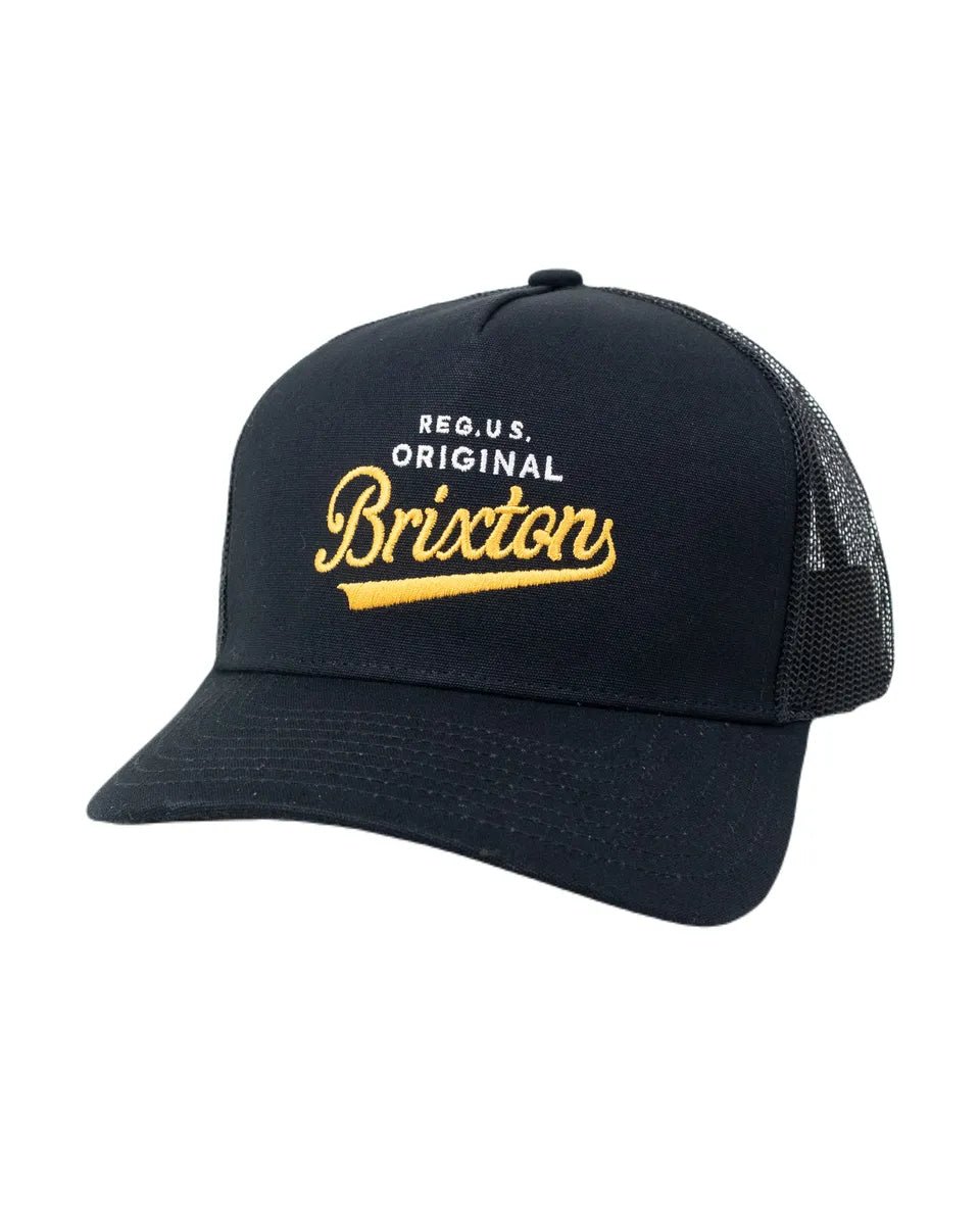 Brixton - Keps - Postal C Netplus - Svart/Gul - jhstore.se