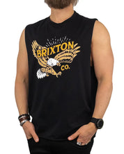 Brixton - Linne Muscle Tank - Keller Örn - Svart - jhstore.se