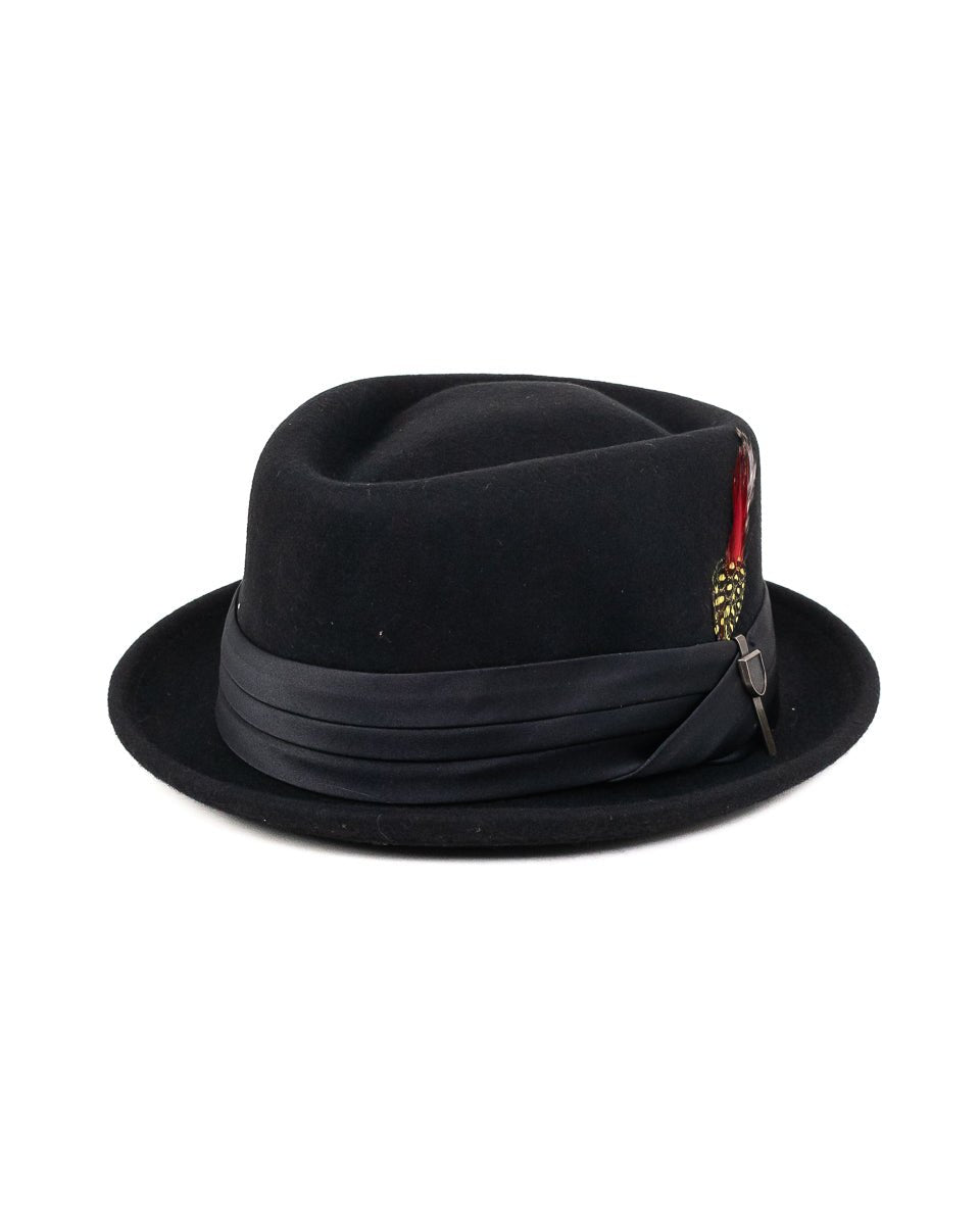 Brixton - Pork Pie Hatt Svart - Stout - jhstore.se