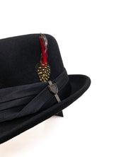 Brixton - Pork Pie Hatt Svart - Stout - jhstore.se