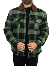 Brixton - Sherpafodrad Skjorta Rutig - Durham Lined Jacket - Grön - jhstore.se