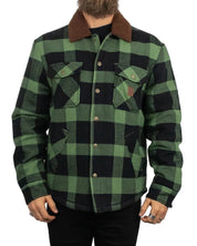 Brixton - Sherpafodrad Skjorta Rutig - Durham Lined Jacket - Grön - jhstore.se