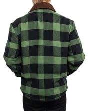 Brixton - Sherpafodrad Skjorta Rutig - Durham Lined Jacket - Grön - jhstore.se