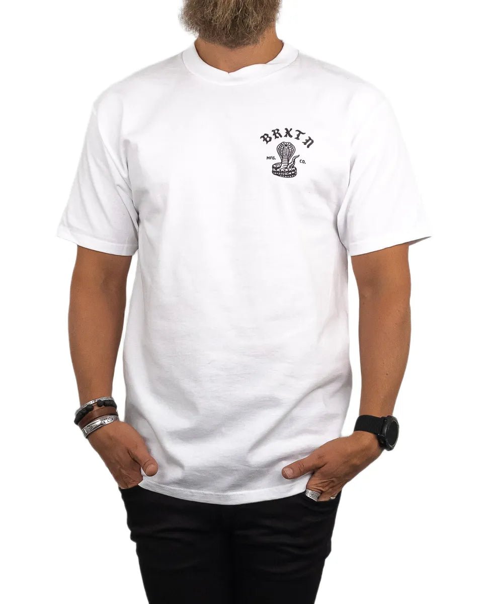 Brixton - T-Shirt - Kobra - Darver - Vit - jhstore.se