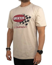 Brixton - T-Shirt - Målflagga - Sand - jhstore.se