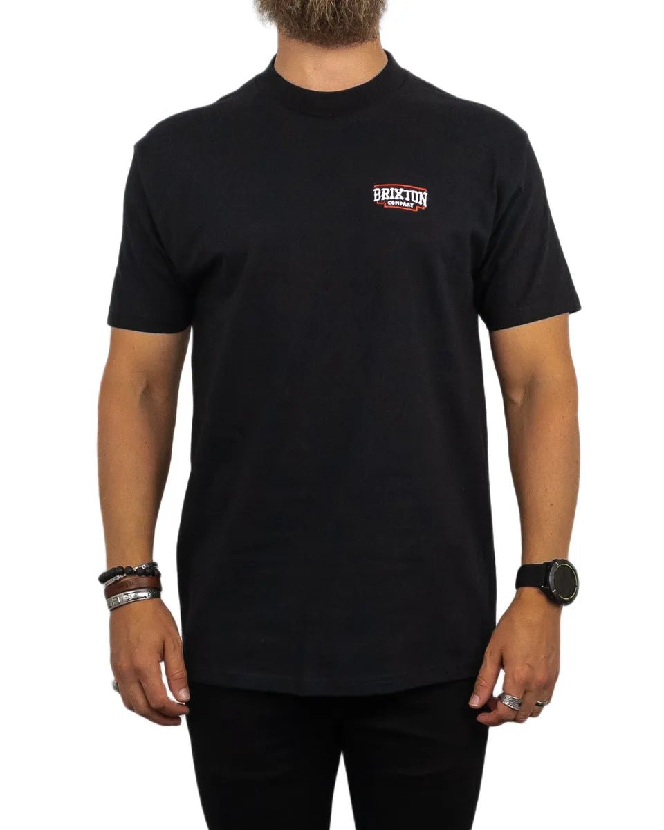 Brixton - T-Shirt - Pierson Patch logo - Svart - jhstore.se