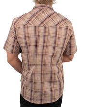 Brixton - Wesley - Kortärmad Skjorta - Western Plaid - Brun - jhstore.se