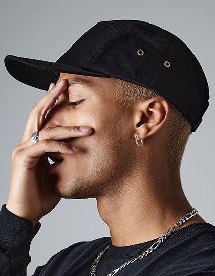 Bros Co - 5 Panel Keps Svart - Camper Cap - jhstore.se