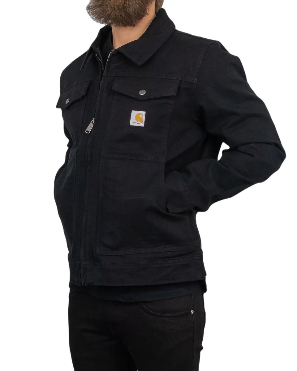 Carhartt - Canvas Jacka Ofodrad - Relaxed Fit Duck Canvas - Svart - jhstore.se