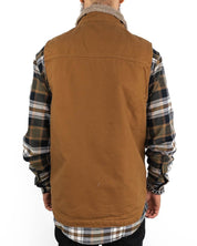 Carhartt - Canvasväst med Sherpafoder Brun - Mock Neck - jhstore.se
