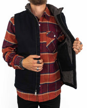 Carhartt - Canvasväst med Sherpafoder Svart - Mock Neck - jhstore.se