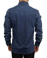 Carhartt - Denim Skjorta med Tryckknappar - Wyatt - Blå - jhstore.se