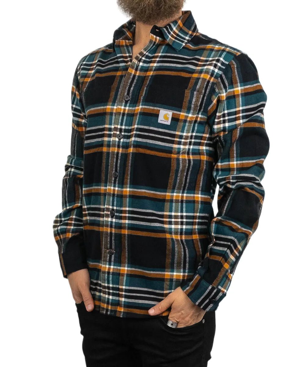 Carhartt - Flanellskjorta Rutig - Plaid - Svart - jhstore.se