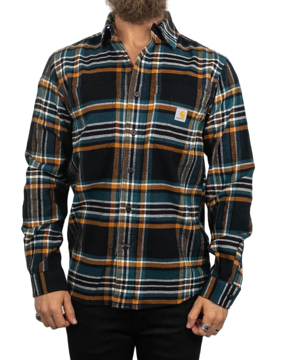 Carhartt - Flanellskjorta Rutig - Plaid - Svart - jhstore.se