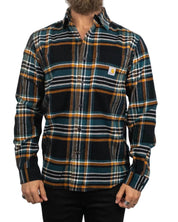 Carhartt - Flanellskjorta Rutig - Plaid - Svart - jhstore.se