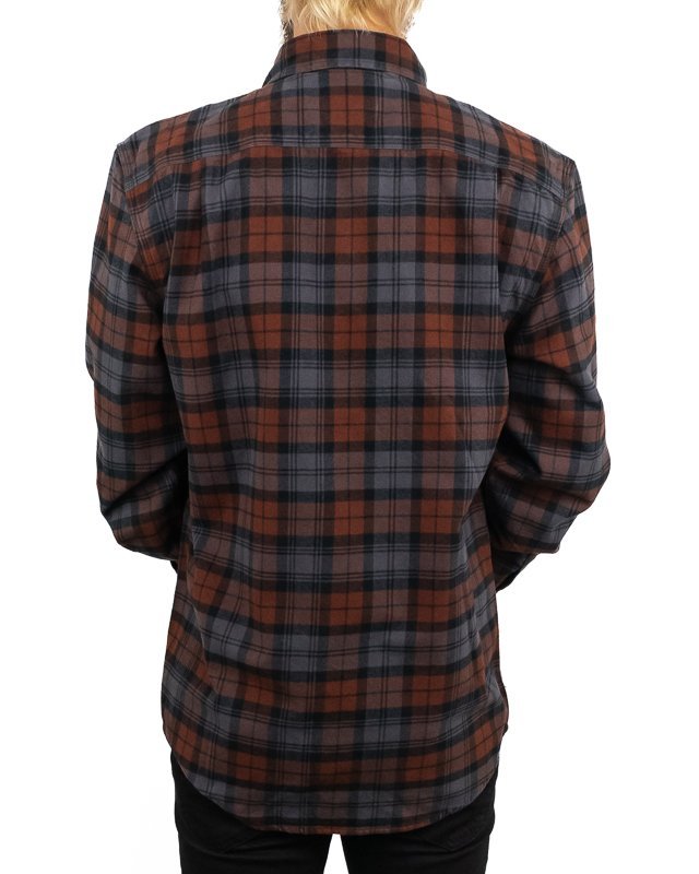 Carhartt - Flannel Plaid Shirt Mocha - Flanellskjorta - jhstore.se