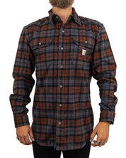 Carhartt - Flannel Plaid Shirt Mocha - Flanellskjorta - jhstore.se