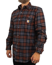 Carhartt - Flannel Plaid Shirt Mocha - Flanellskjorta - jhstore.se