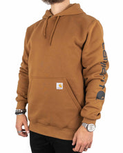 Carhartt - Hoodie Brun - Sleeve Logo - jhstore.se