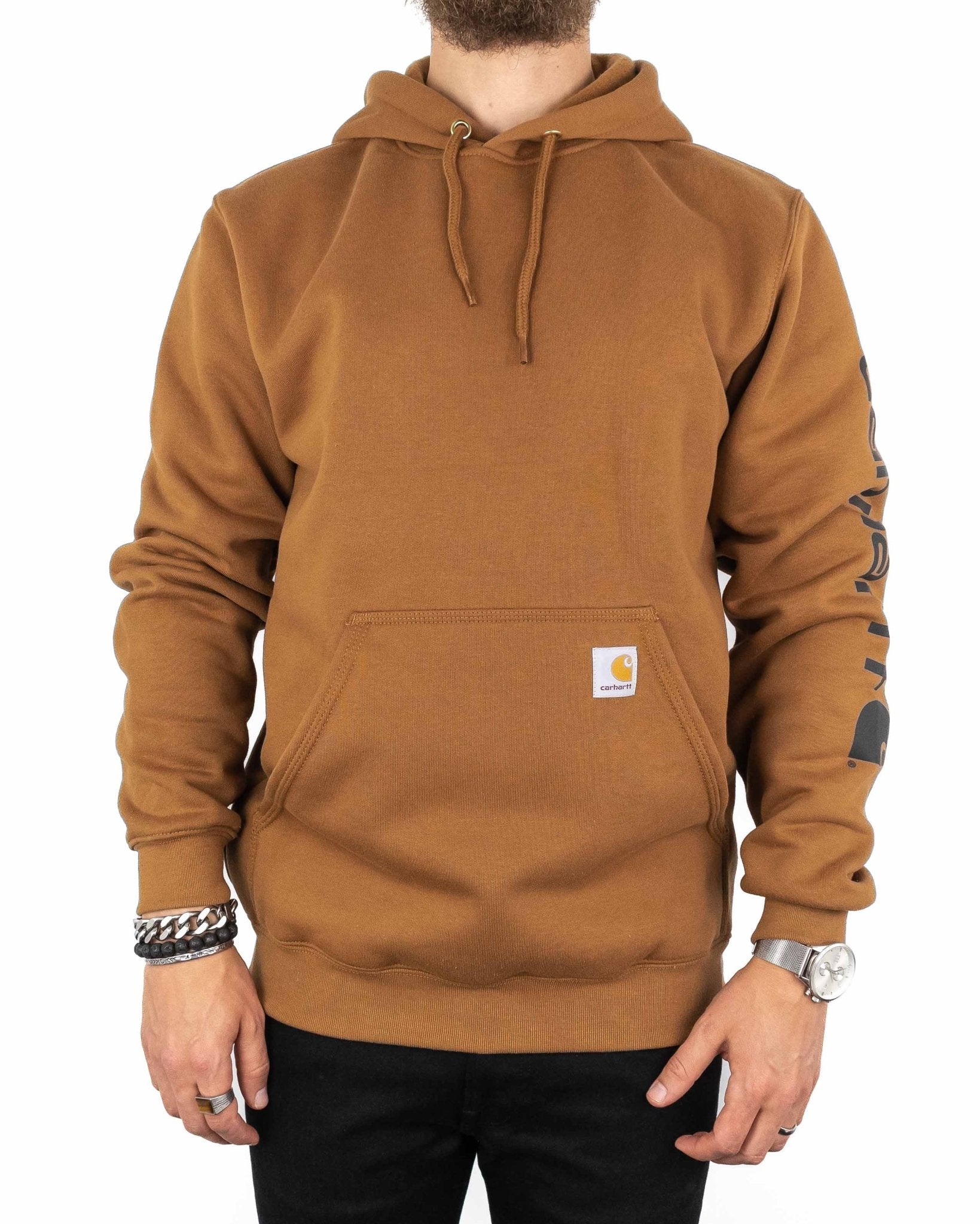Carhartt - Hoodie Brun - Sleeve Logo - jhstore.se