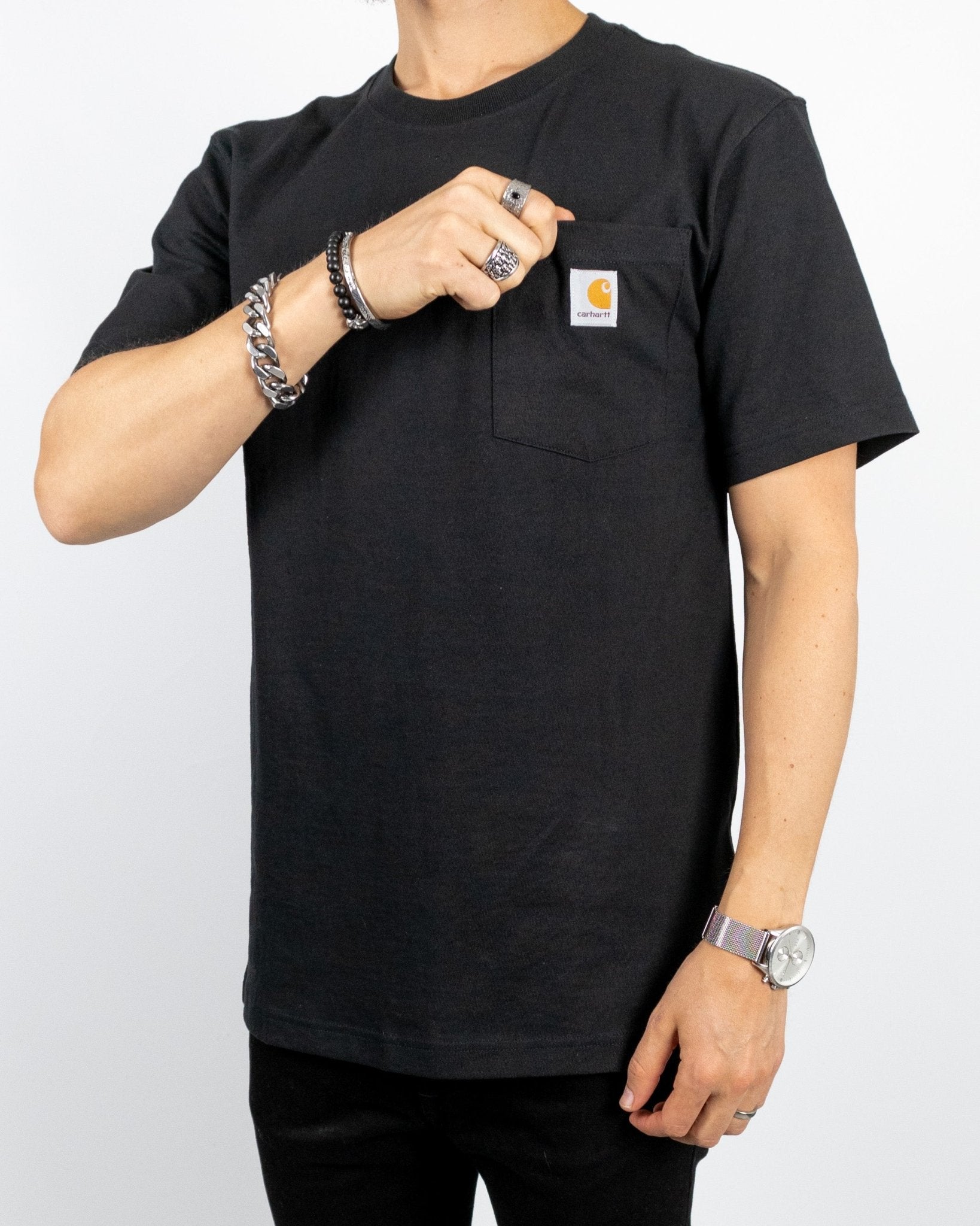 Carhartt - K87 Workwear Pocket Tee Black - jhstore.se