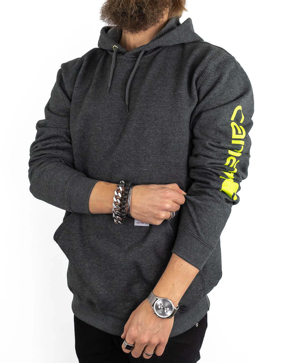 Carhartt - Luvtröja Ärmprint Grå - Sleeve Logo - jhstore.se