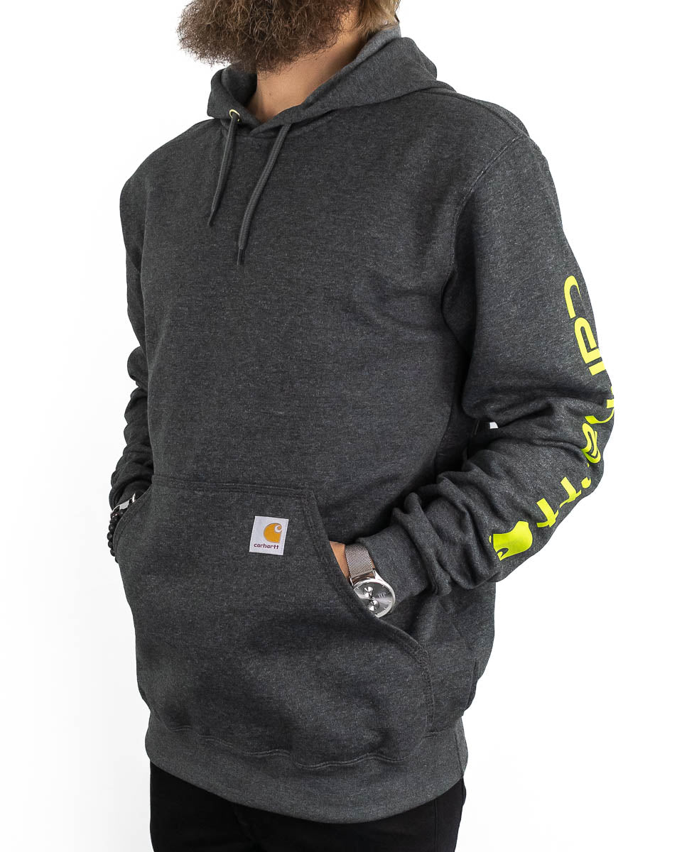 Carhartt - Luvtröja Ärmprint Grå - Sleeve Logo - jhstore.se