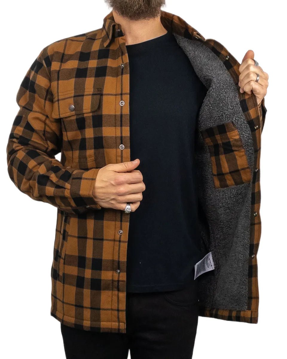 Carhartt - Sherpafodrad Flanellskjorta - Brun - jhstore.se