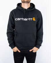 Carhartt - Signature Logo Hood Black - jhstore.se